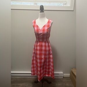 Red and Pink Gingham Dress
